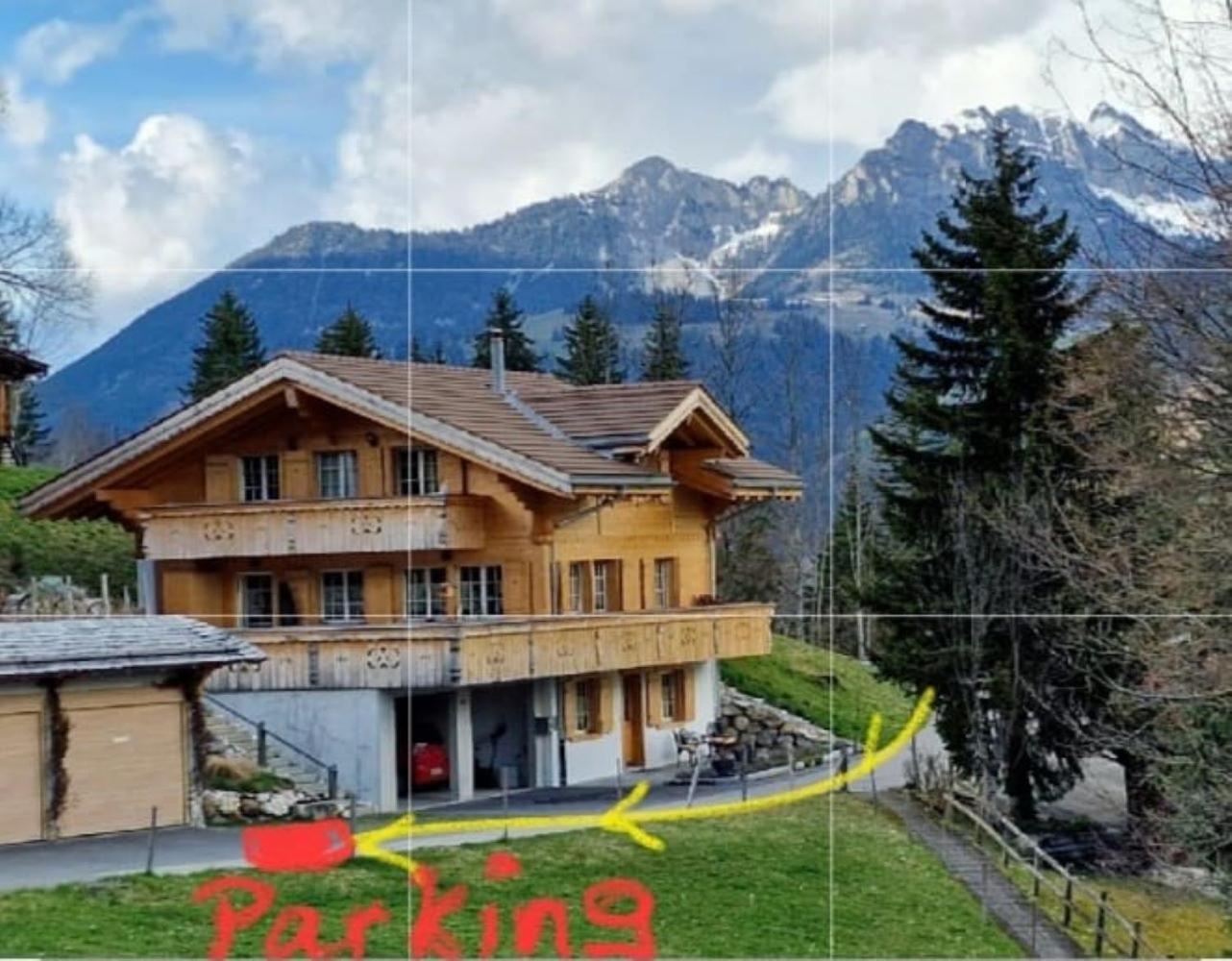 Large Deluxe Studio For 2 - Chalet Lovo Lenk im Simmental Exterior foto